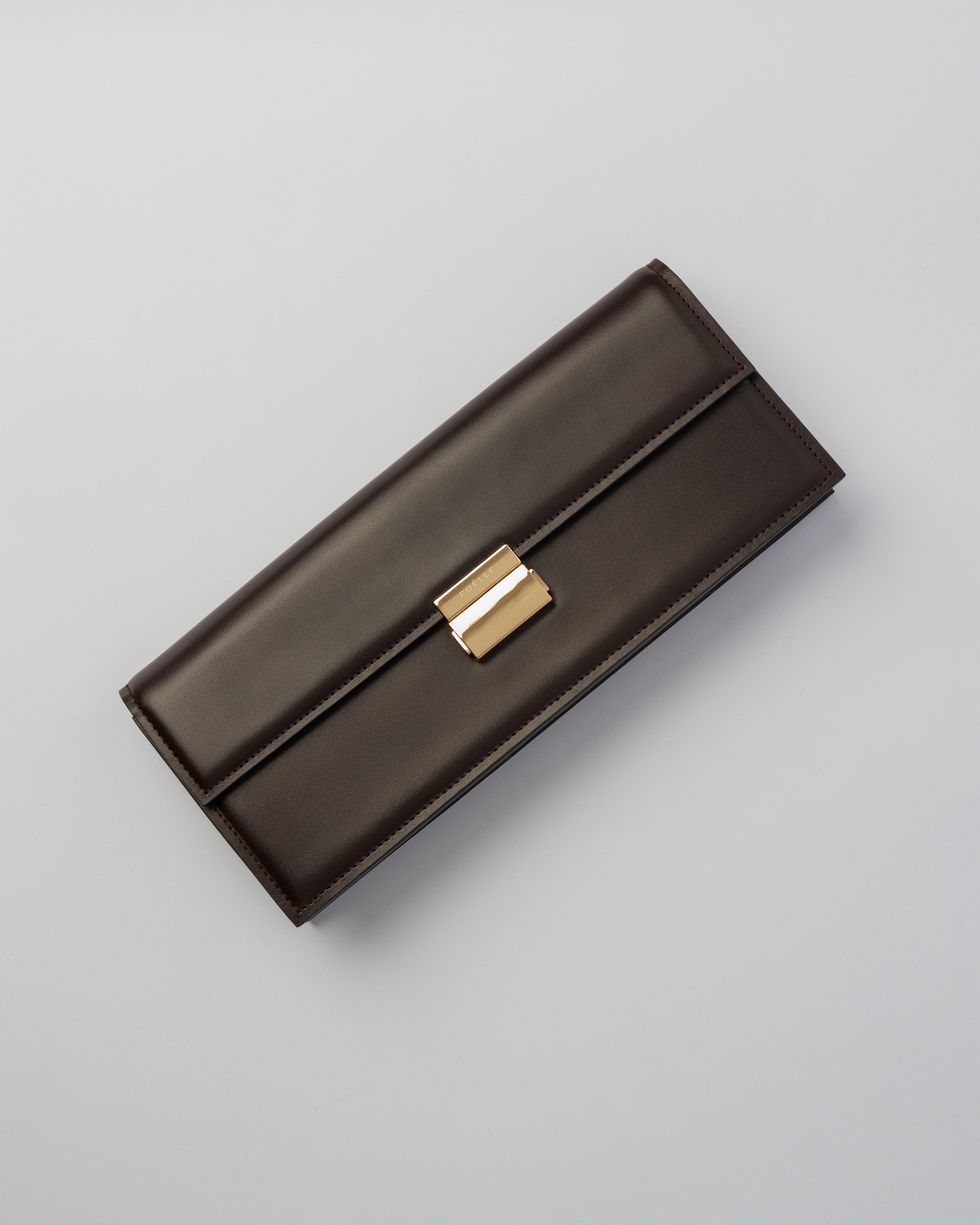 Clarie Clutch Bag in Brown